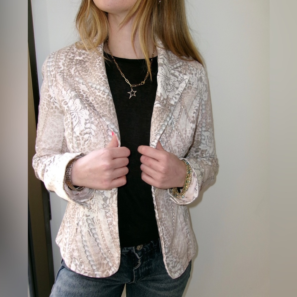 VINTAGE ITALIAN beaded blazer (size: XS)